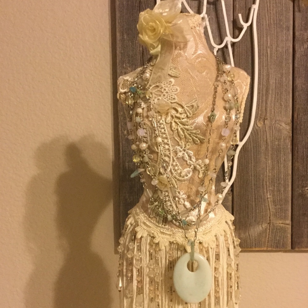 NEVER WORN Lia Sophia Amazonite Adj NECKLACE